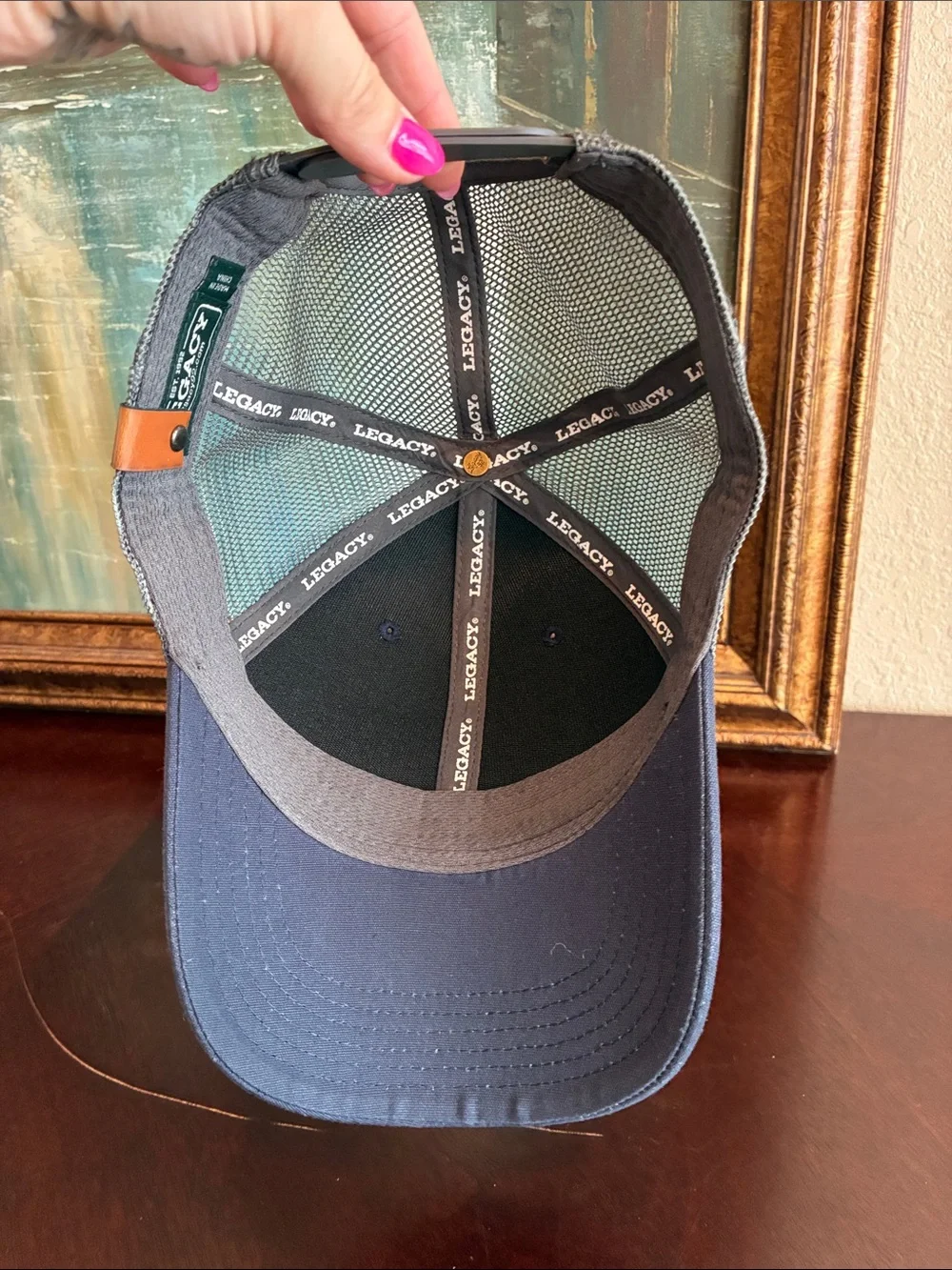 Women’s Navy Mesh Snapback Cap - Feral Housewife Wine